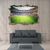 Self Adhesive 3D Stereo Broken Wall Football Field Wall Pasted Living Room Bedroom Football Club Sticker Decorative Painting
