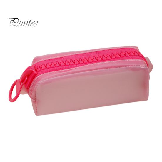 Multi-functional Stationery Pouch Pencil Case, Large Capacity PVC Pouch, Trendy Writing Tool Bag Smooth Zipper Pen Organizer for School Office Student