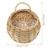2Pcs Woven Hanging Planter Basket Wall Hanging Flower Basket Rustic Decorative Storage Organizer for Kitchen Bathroom Living