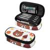 Pen Case Printed Large Capacity 300D Polyester Smooth Zipper with Mesh Pocket Removable Divider and Pen Slots for Daily School Use