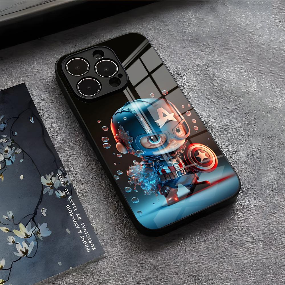 Baby Marvel Venom Groot Funda Phone Case For IPhone 17 Air 16 E Pro Max 15 14 13 Mini 12 Pro 11 Max Plus Black Glass Cover