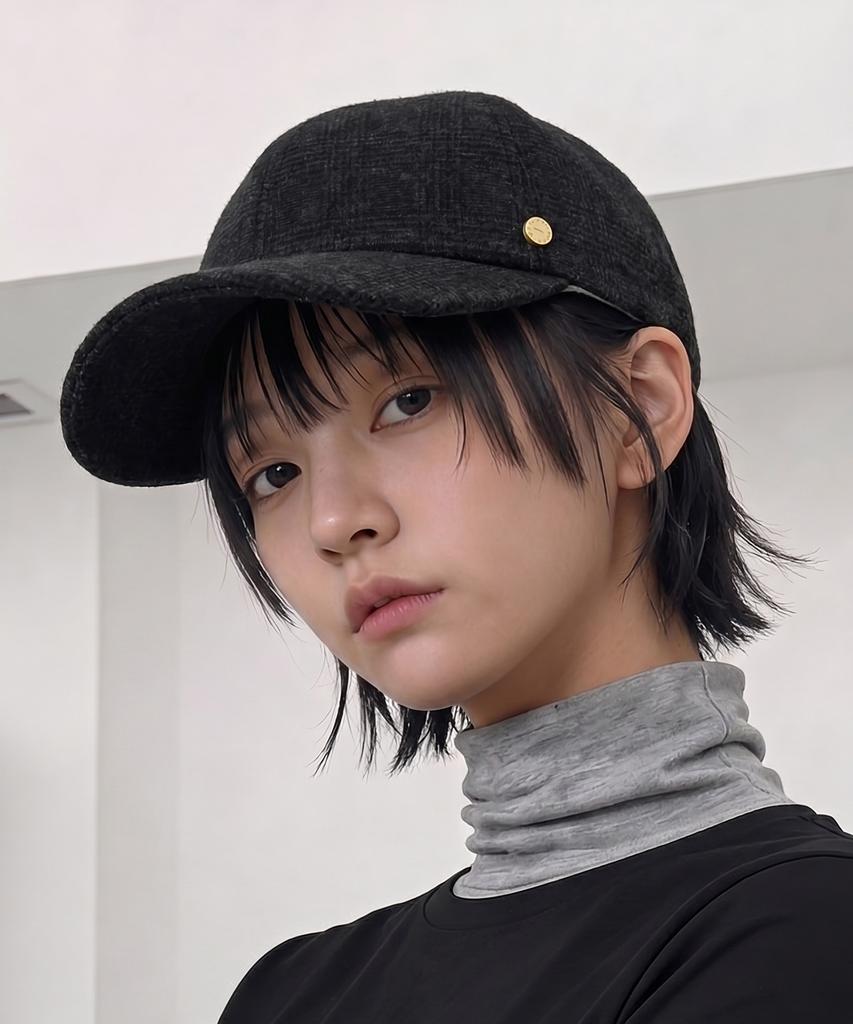 Eondeokeonteulolseutyudio Winter Ball Cap 6-Pannel Ball Cap / Mods Glen / Black