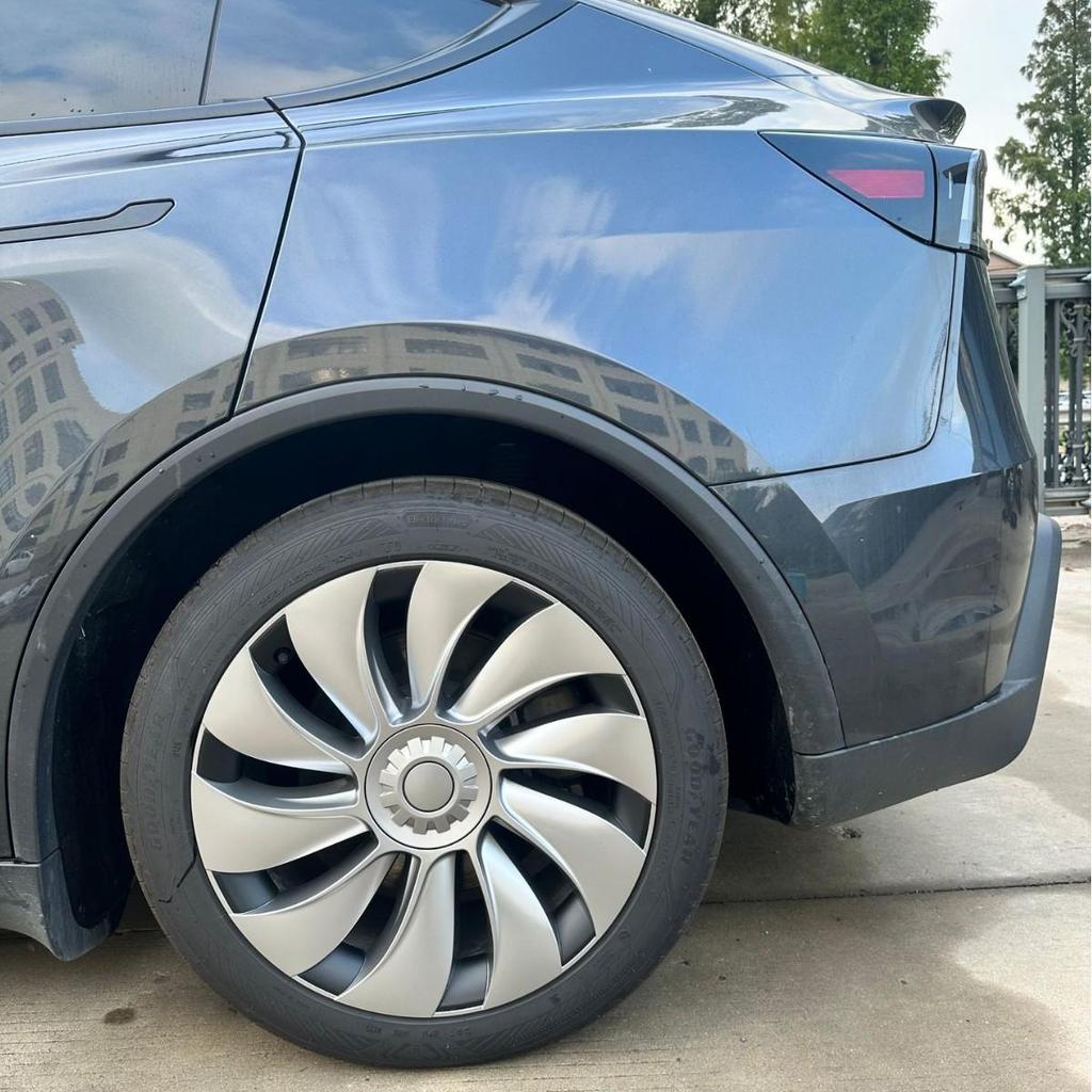 Model Y 19" Cyclone Wheel Hub Covers: Full Wrap, Anti-Scratch, Decorative Modification. Designed for the updated version.