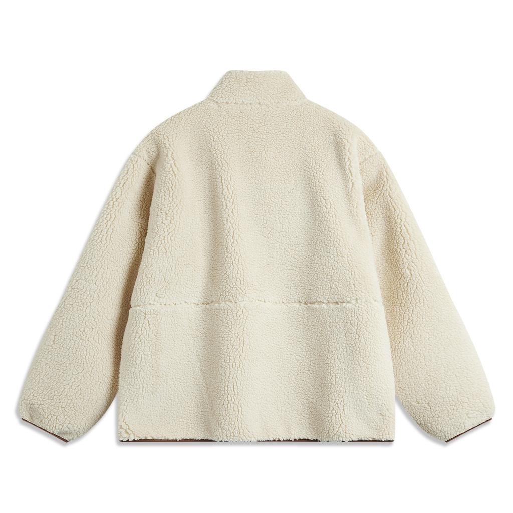 Li-Ning Li Ning Sports Fashion Collection Thermal Casual Fleece Lined Versatile Loose Fit Stand Collar Windproof Polar Fleece Unisex AFDUC95-5