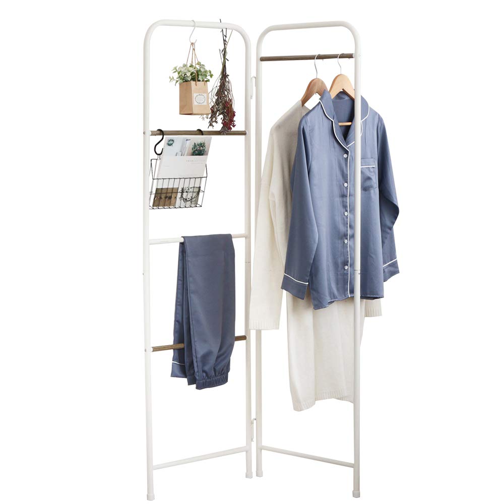 

Iris Ohyama Folding Clothes Matte with 5kg Weight 67cm Wide x 35cm Deep x 150cm Style Perfect for Hanging Scarves and Coats in the Entryway Rack, белый