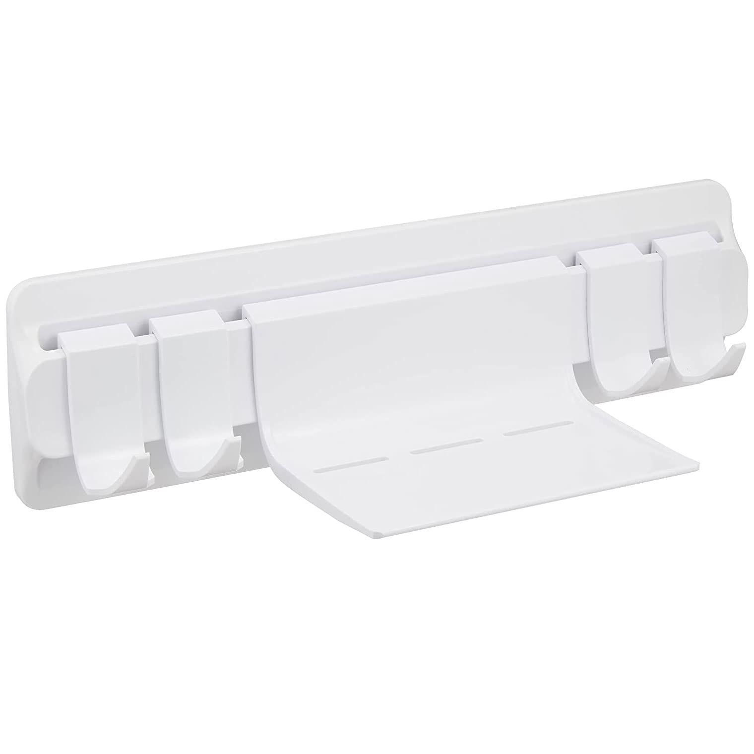 

Shincatech Bathroom Storage Hue Bath Plus Magnetic Wall Bar Set wall 2 1 Made in Japan 429875 (1 bar, multi-hooks, multi-tray) белый