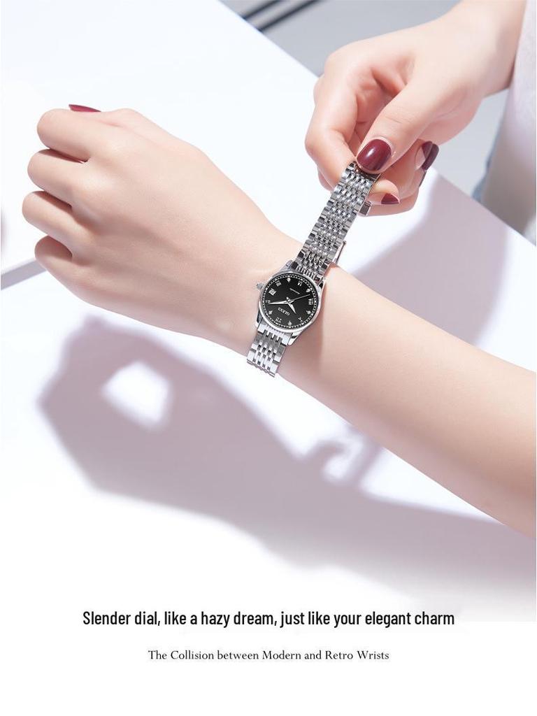 Oulishi Ladies' Automatic Diamond Roman Numeral Watch