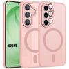 Case for Samsung Galaxy S26 FE, Protection with Magnetic Circle and Camera Glass - Pink