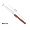 4-Piece High-End Stainless Steel Cutlery Set with Wooden Handles: Includes Knife, Fork, Spoon, and Teaspoon for Western Cuisine.