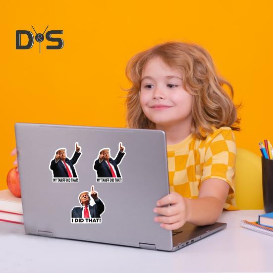 100 Stück Trump I Did That Aufkleber Lustige Zapfsäule Aufkleber Wasserdichtes Material Laptop Autofenster Trump Aufkleber