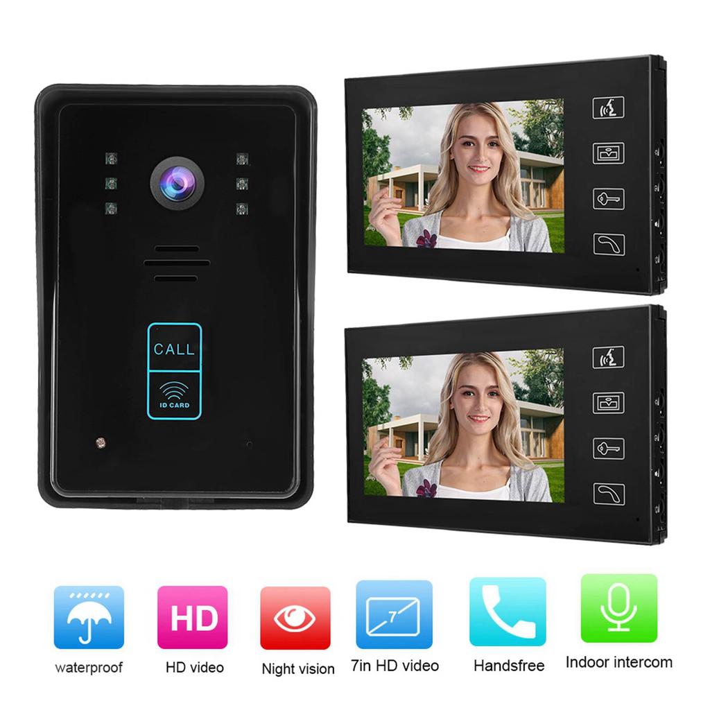 7 Zoll HD Video Türsprechanlage Kit Heim Tor Eingangssystem mit Keyfo 806MJID12