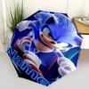 Custom Name Sonic Theme Automatic Umbrella, Lightweight & Portable, 8 Rib, Perfect for Outdoor Travel, Birthdays, Christmas, Gifts.