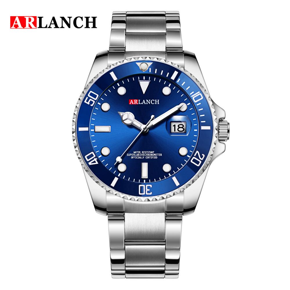 Business Men's Watch Fashion Trend Stainless Steel Green Ghost Diver Series Blue Gradual Gold Classic Men's Quartz Watches
