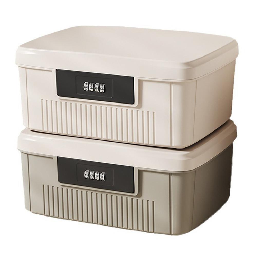 Large Lockable Storage Container Privacy Box Accessory for Home Office School with Combination Lock and Removable Tray