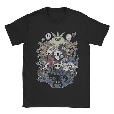 Hollow Knight Party T Shirts for Men Pure Cotton Funny T-Shirt Crew Neck  Tees Short Sleeve Clothing Adult
