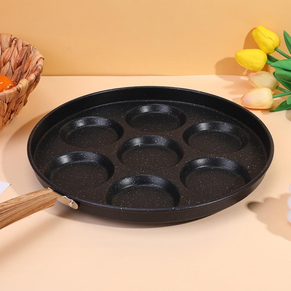 Round Breakfast Egg Pan 4/7 Hole Egg Cooker Multi-functional Egg Frying Pan  Restaurant