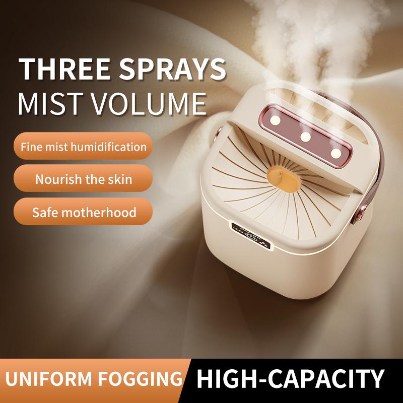 3-Hole Evaporative Humidifier with Perfume Diffuser Function Night Light Air Moisturizer for Household And Office Use