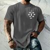 Men's Vintage Hawaiian Texture Printed Short Sleeve T Shirt Loose Fit Casual Summer Daily Wear Top for Outdoor Activities