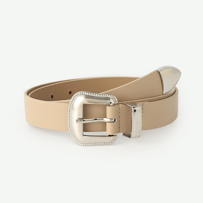 

Серебряный ремень с пряжкой для женщин, сладкая пряжка с надписью «Любовь», украшение для костюма, джинсов, женский ремень 106x2.8cm бежевый