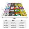 Club Penguin Puffle Ausdrücke Decken Fleece Frühling/Herbst Atmungsaktiv Leicht Dünn Überwurfdecke für Zuhause Auto Bettüberwurf