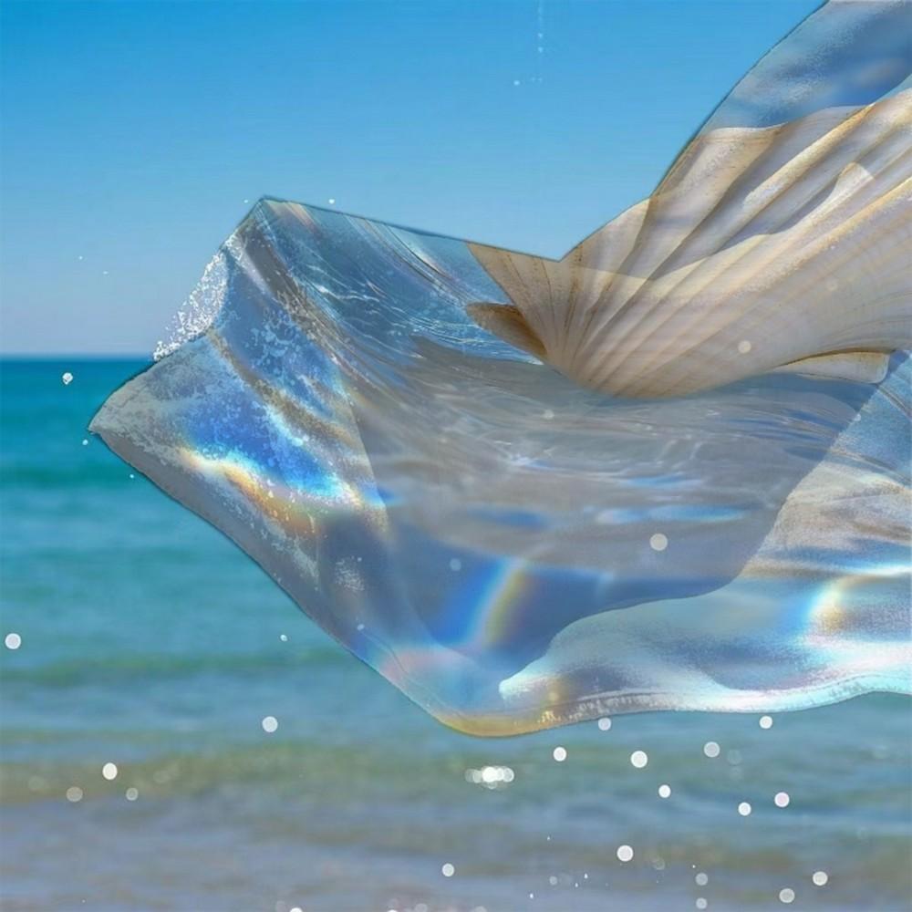 Jakobsmuschel Strand Szene Handtuch Gemustert Sonnenschutz und Winddicht Geeignet für Schwimmbad Camping Reise Decke
