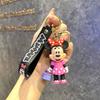Mickey Minnie PVC Keychain Doll Action Figural Couple Car Key Chain Pendant Hanging Ornaments Wedding Gifts