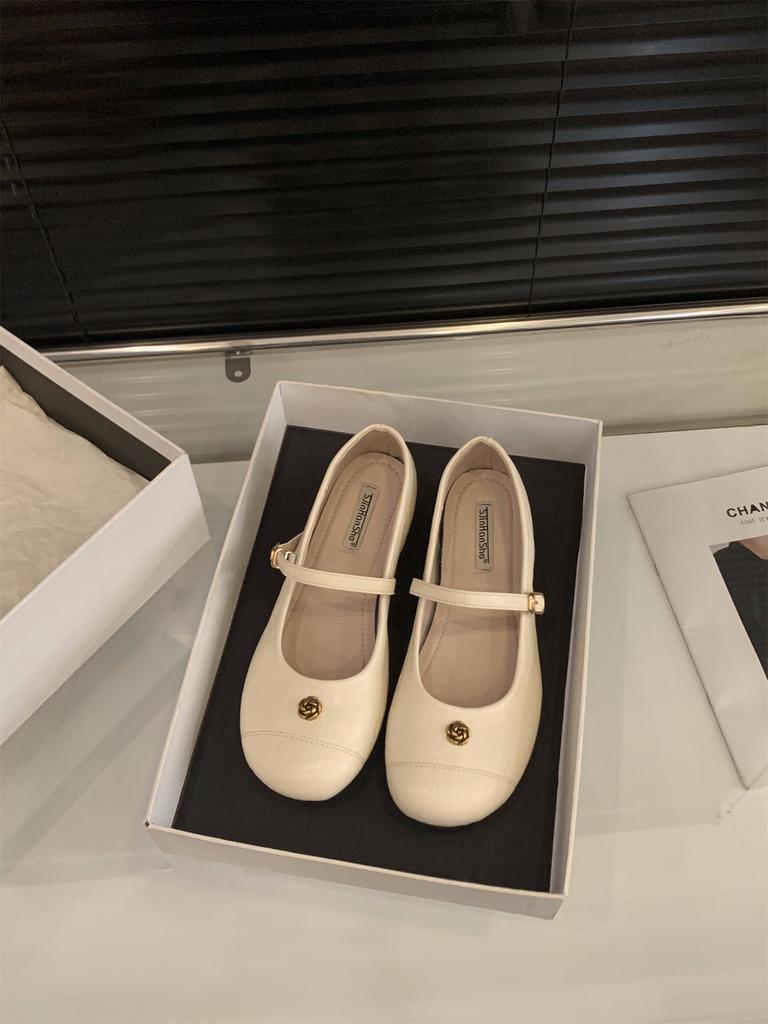 Inner Heightening Leopard Print Mary Jane Single Shoes Women's Shoes 2025 Spring and Autumn Retro Suede with Skirt French Evening Shoes