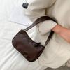 Women Underarm Shoulder Bag Fashion Solid Color Simple Leisure Handbag  New Trend Cute PU Leather Little Square Pack Female