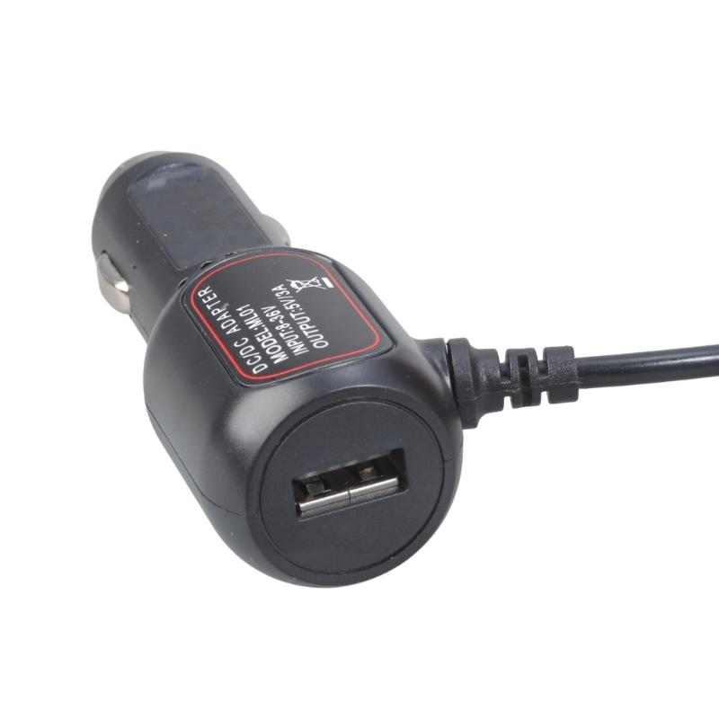12V 24V Araç Şarj Cihazı Otomatik Güç Kaynağı Kablosu 5V 3A USB C'den Araç Soketine Erkek Fiş Kablosu Cep Telefonu Dizüstü Bilgisayar İçin