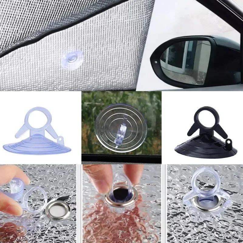 Autoglas Windschutzscheibe Sonnenschutz Saugnäpfe Kleine PVC Saugnäpfe Autofenster Saugnapfhaken 45mm für Automotive Visier 30/10Stk