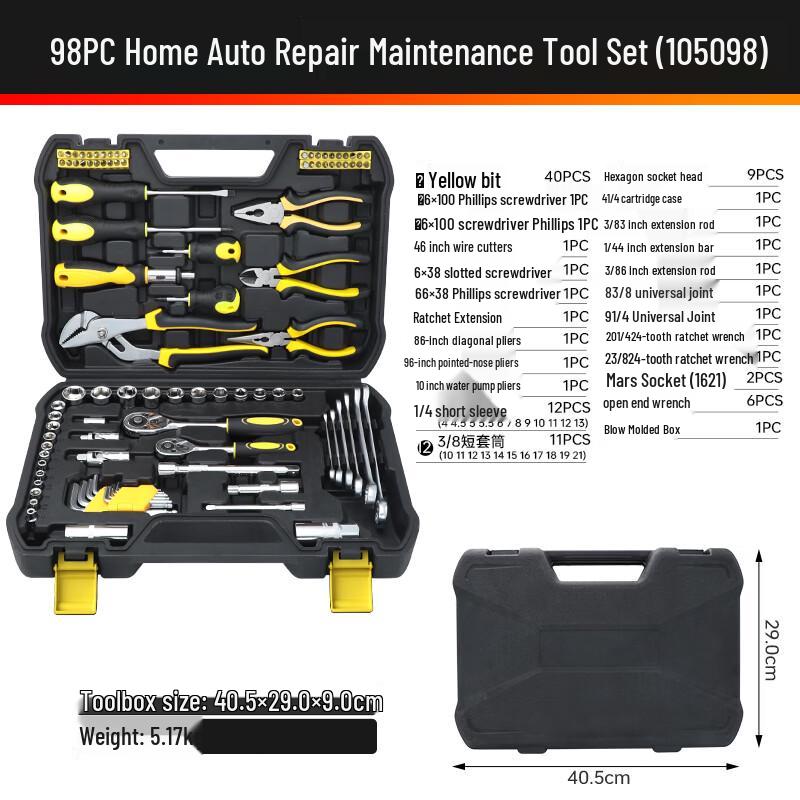 CREST 98-Piece Home & Outdoor Repair Tool Set