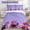 K‑pop Demon Hunters Customize Text Bed Sheet Set Suitable for Bedrooms Soft Bedding Home Decor Wedding Party GiftLuxury Gift for Birthday,