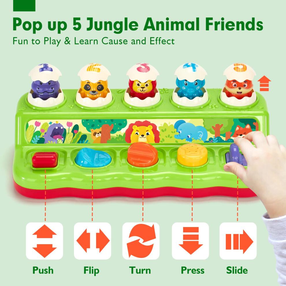 hahaland Pop up Toys for 1 Year Olds Girls Boys with Hammers, Montessori Toddlers Toys Baby Toys 12 Months Early Development & Activity Toys Birthday