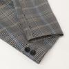 NOBLE [Good Condition] 22-010-240-6040-1-0 Glen Check Peak Lapel Long Jacket 38 grayUsed
