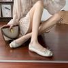 Single Shoes Women's New Summer Shallow Mouth Square Head Flat Bottom Versatile Soft Bottom Soft Surface Comfortable and Breathable