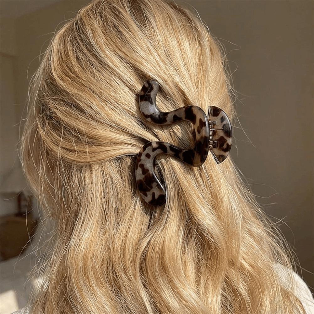 Matte Finish Shark Clip Casual Ponytail Clip Simple Acrylic Hair Claw Daily