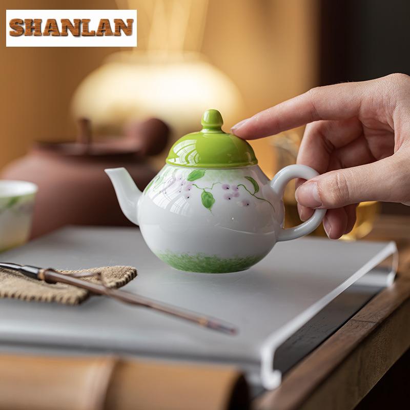 130ml Hand-painted Grape Teapot Boutique Tea Infuser Pot Tea Maker Kettle With Ball Hole Tea Items Accessories Ornaments Craft