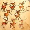 8pcs Vintage Reindeer Christmas Ornaments -Festive Winter Decor for Fireplace & Wall, Holiday Wall Art|Vintage Christmas Decor