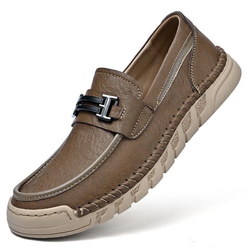 

Модная Новая Мужская Кожаная Повседневная Обувь Роскошные Ручной Работы Слипоны Лоферы Деловые Мокасины Высококачественная Дизайнерская Обувь для Ходьбы Обувь для Вождения 46 хаки