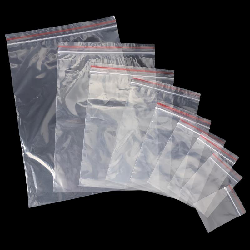 500/100pcs Self Sealed Bags Plastic Storage Bag for Jewelry Food Pills Transparent Zipper Storage Bag Package Pouches 2030