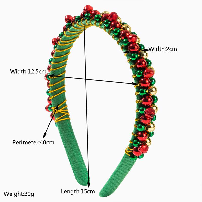 Christmas Headband  Cute Bell Beads Christmas Hair Accessories For Women