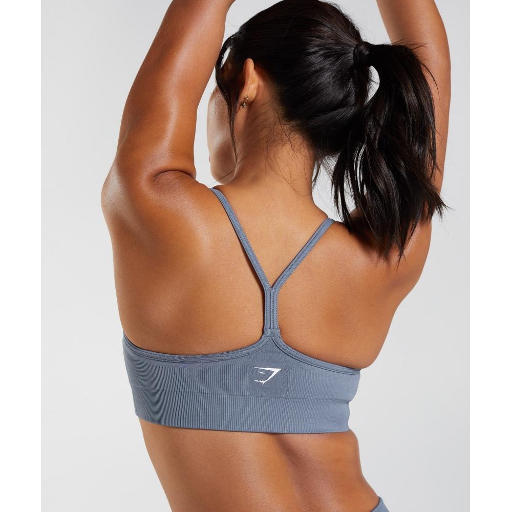 Gymshark Sweat Seamless Sports Bra Evening Blue B4a4q Ubzf