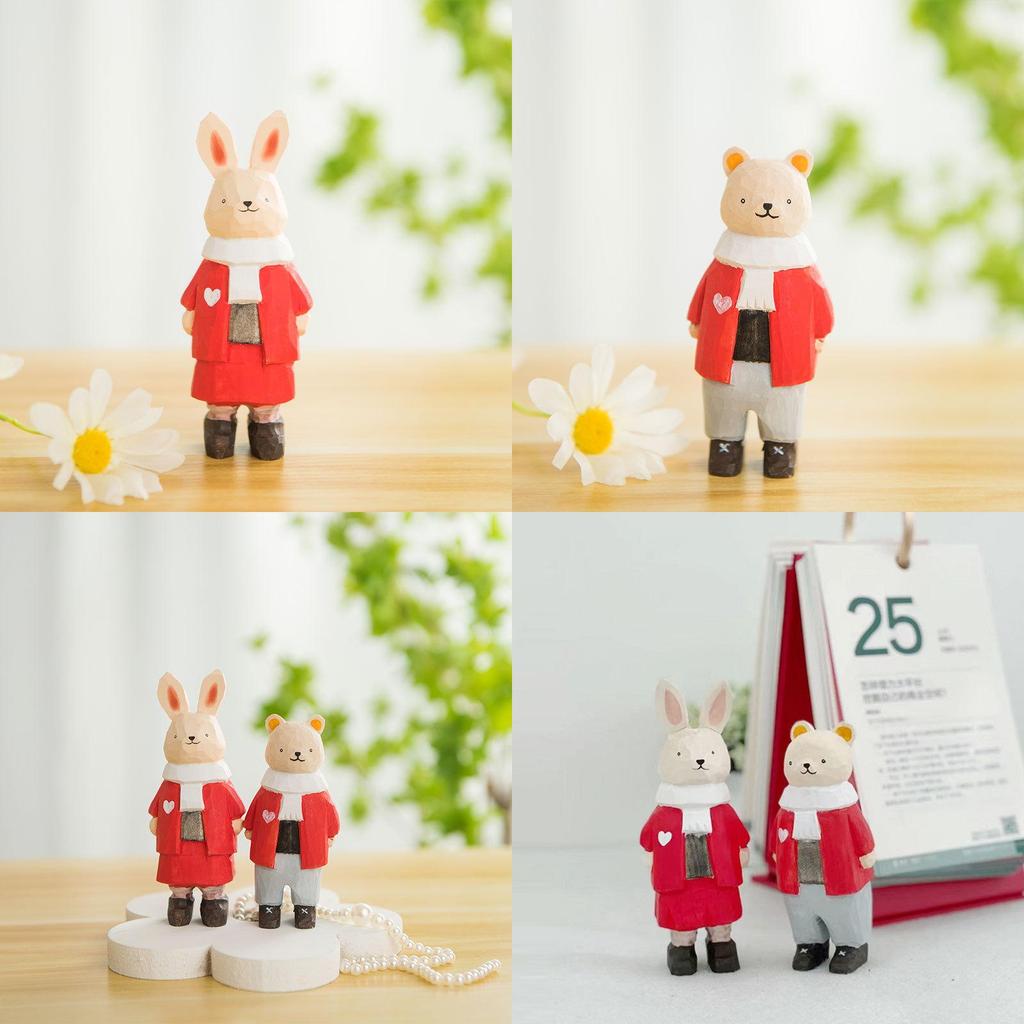 Tierfigur aus Holz, moderne minimalistische Heimdekoration, Kinderzimmer-Schreibtischaccessoire
