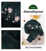 2023 Fall/Winter Floral Pattern Knit Sweater Set for Girls