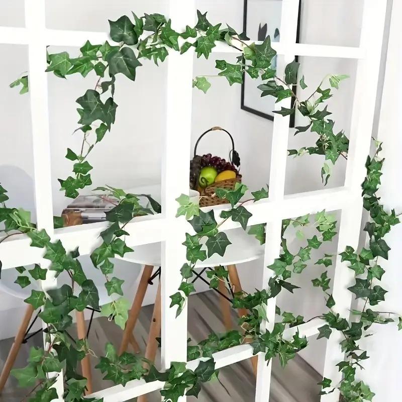 Creeper Fake Flower Decoration Green Leaf Vine Fake Leaf Eucalyptus Plastic Flower Vine Pipe Decoration Leaf