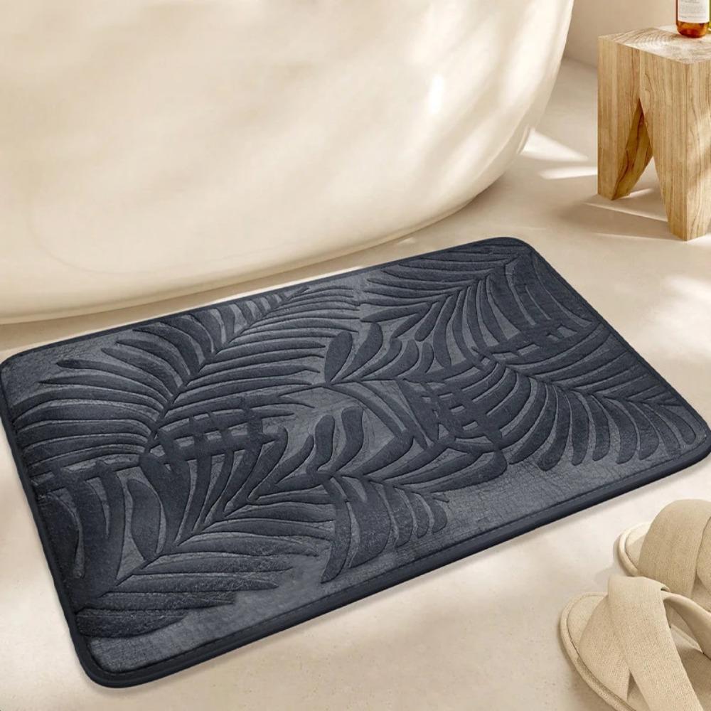 Tapis Antidérapant Mousse à Mémoire Tapis de Sol de Salle de Bain Tapis de Bain Salon Chambre Cuisine Tapis Ménager Tapis de Salle de Bain Absorbant