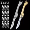 Stainless Steel Folding Knife with Replaceable Blades Portable Mini Machinery Utility Knife Sharp Kitchen Knife Kitchen Supplies