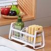 A High-Quality Multifunctional Draining Rack, Kitchen Storage Shelf, Hollow Storage Rack, Featuring a Separate Tray