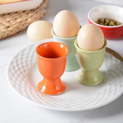 Portauova in ceramica color caramella tazze da portata creative per cucina portauova tazza colazione banchetto uova forniture