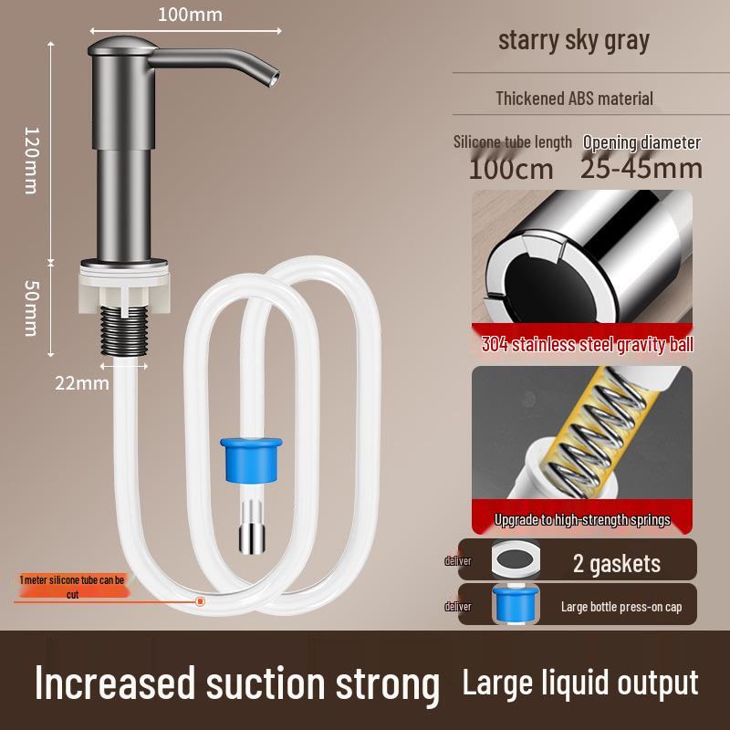 Kitchen Sink Soap Dispenser with Extended Tube for Dishwashing Liquid